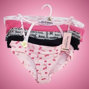 Juicy Couture Underwear 5 Pairs Cotton Spandex Large Pink NWT